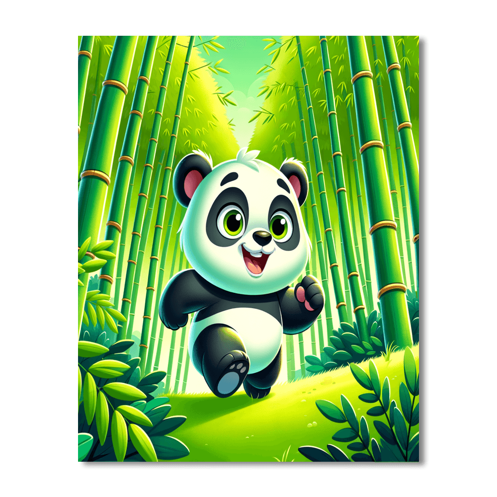 Playful Panda Adventure DIY Paint By Numbers
