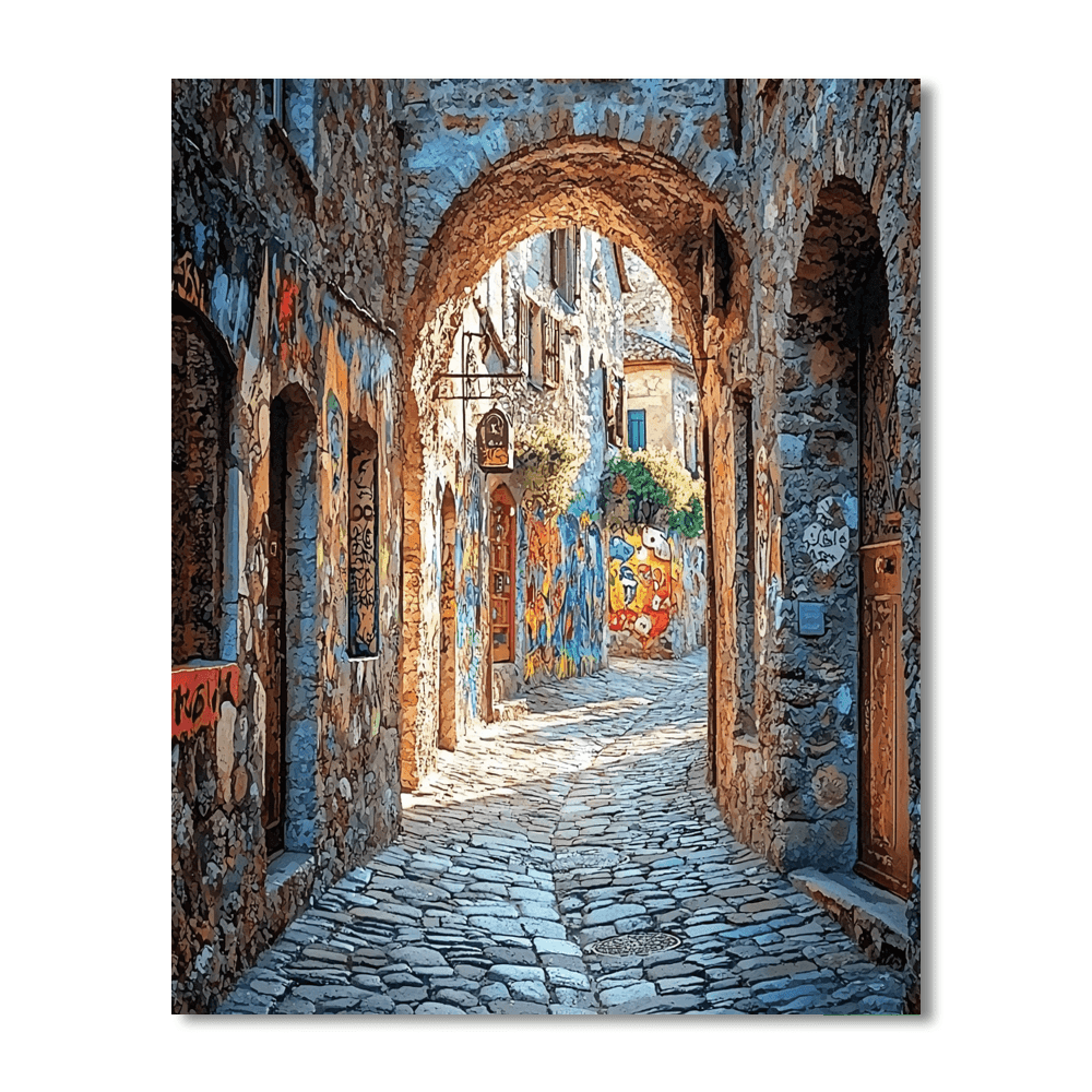 Lyon's Traboules - Lyon Painting Number Kit