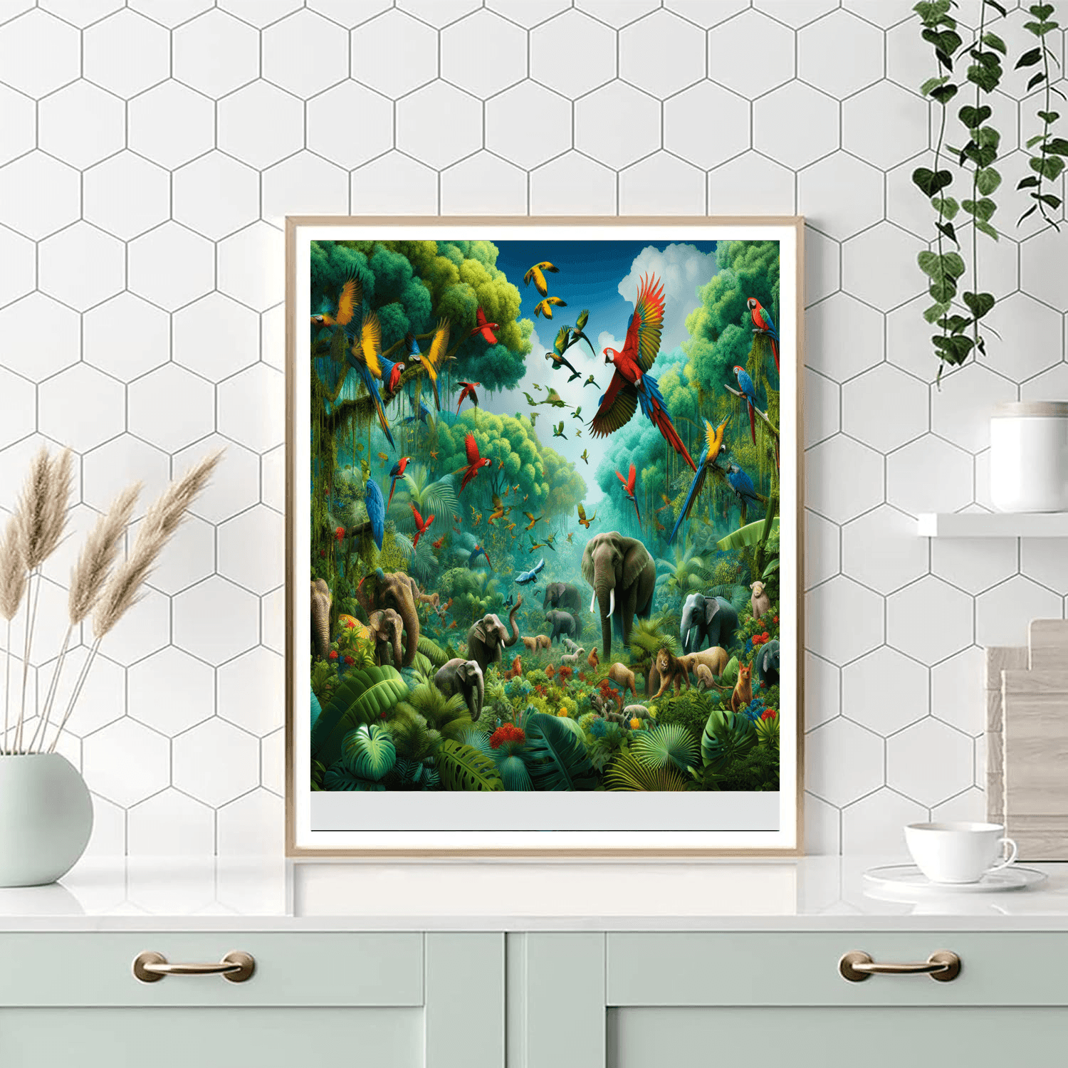 Jungle Carnival Wall Scene Numbered Painting Kits