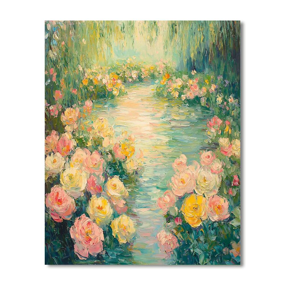 Claude Monet Inspired Blooming Impressionism  Painting Number Kit