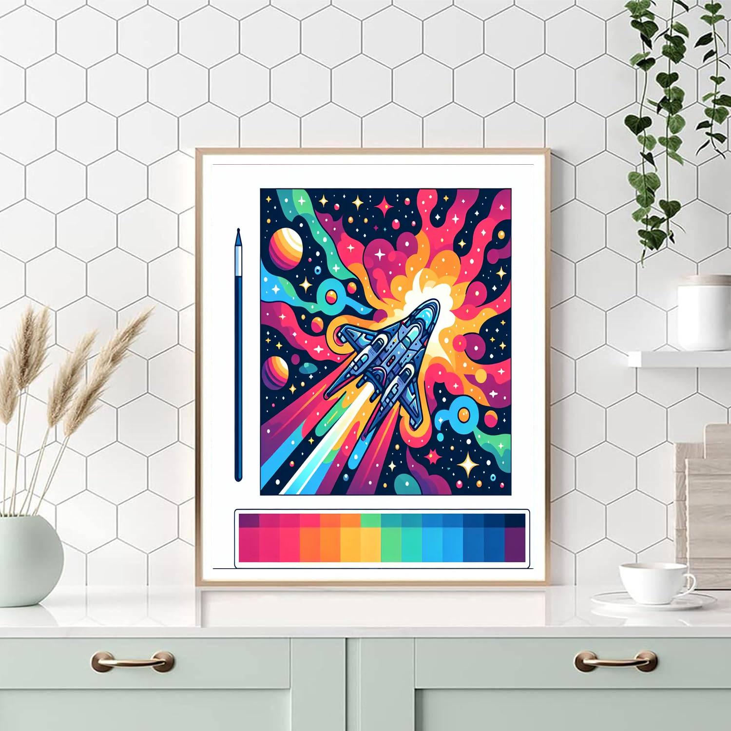 Cosmic Star Voyager Paint By Number