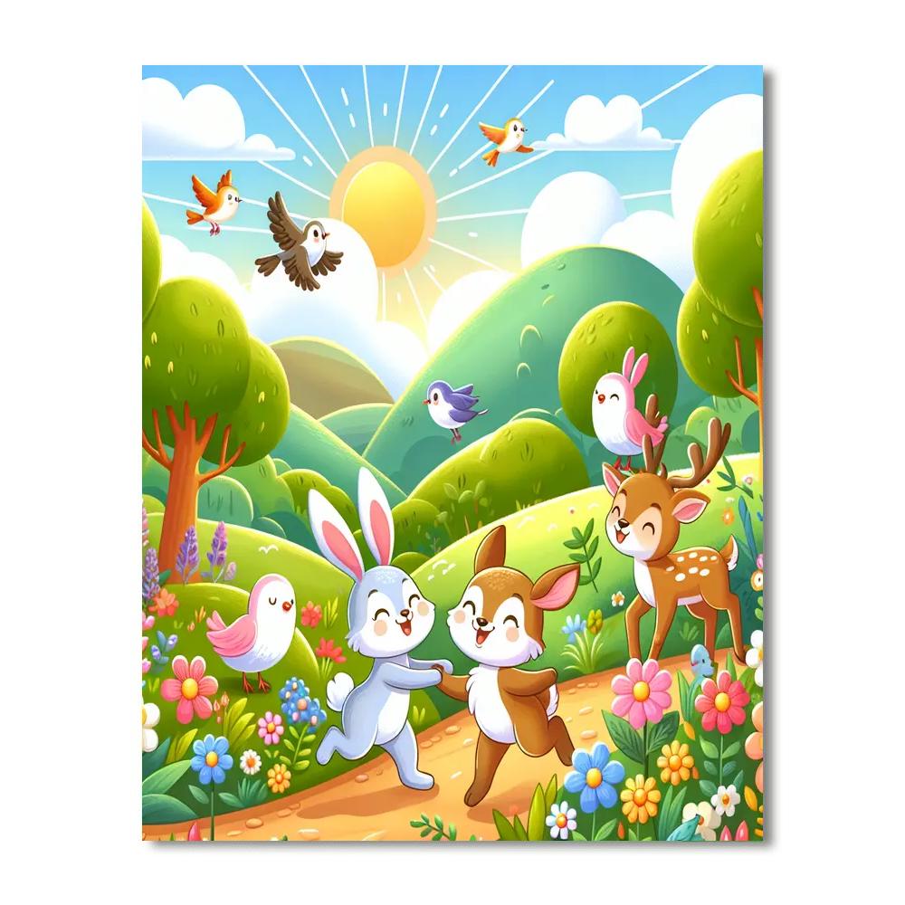 Happy Nature Walk Paint By Numbers Art