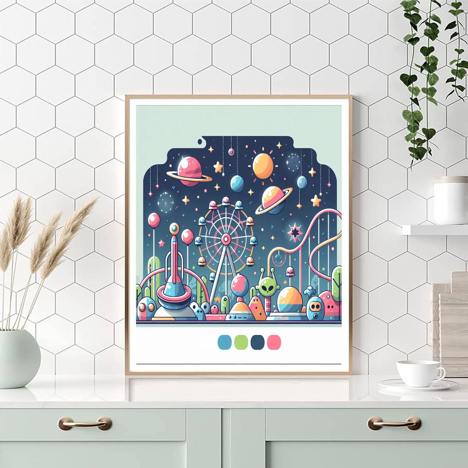 Cosmic Space Park Paint By Number