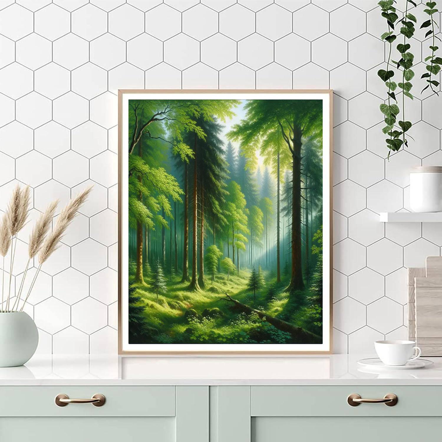 Evergreen Forest Haven DIY Paint By Numbers