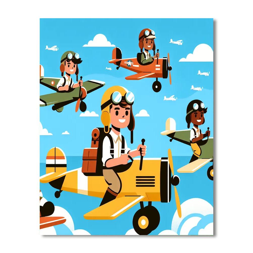 Aviation Pioneer Adventure Painting By Numbers Kit