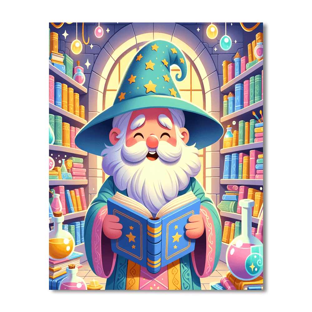 Mystic Wizard's Spellbook DIY Paint By Numbers