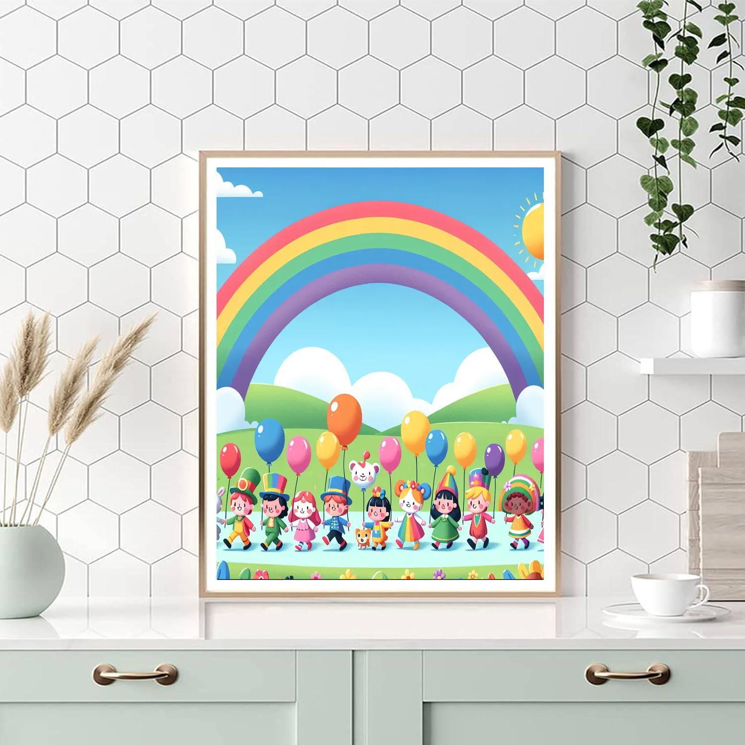 Rainbow Parade Painting Number Kit