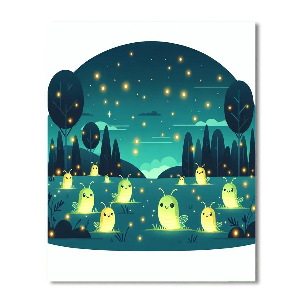 Festival Of Fireflies Paint By Numbers Art