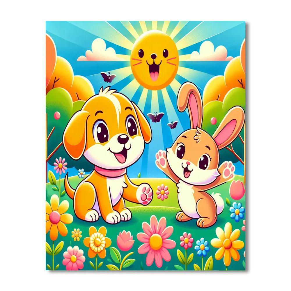 Magical Animal Friends Painting Number Kit
