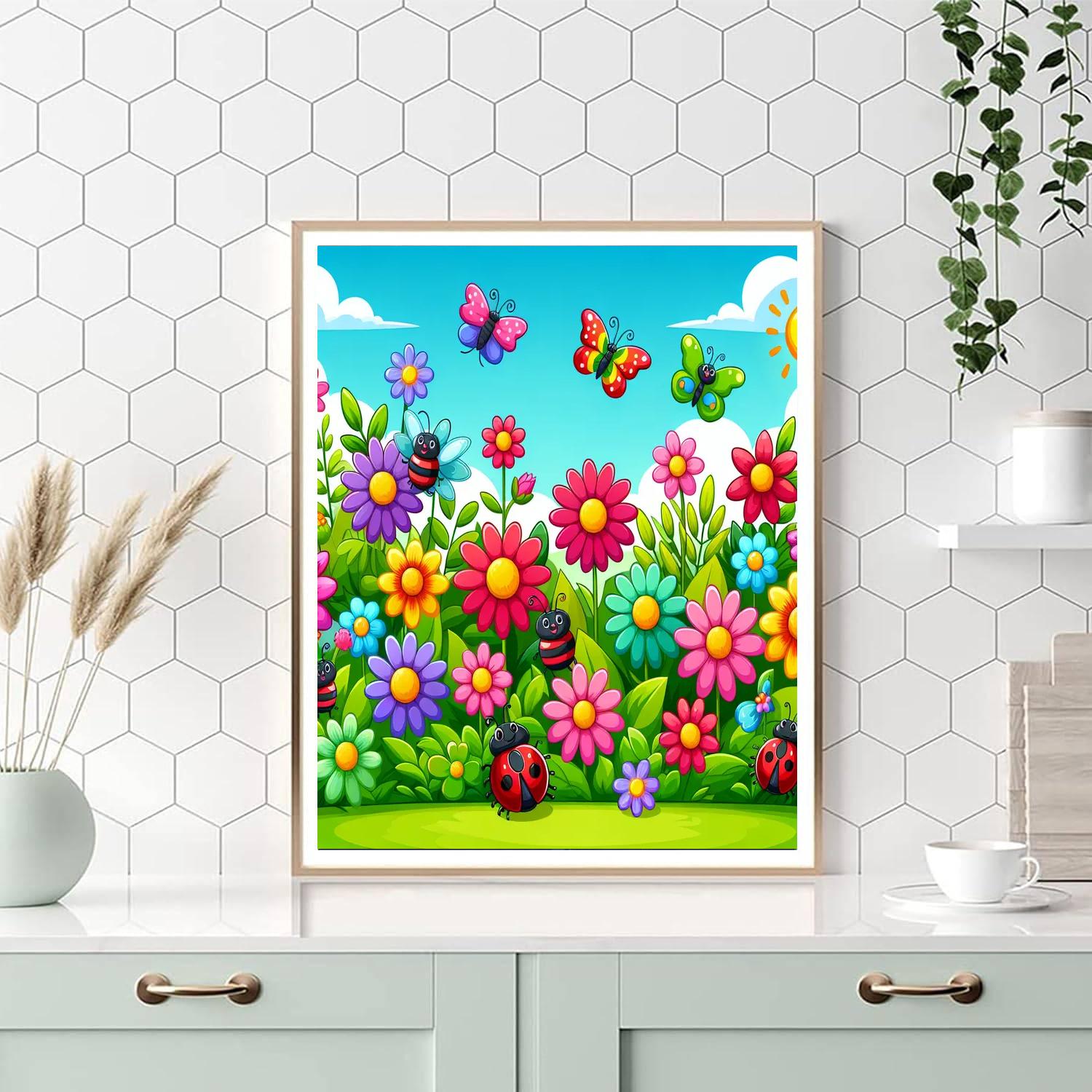 Bright Garden Blooms Paint By Color