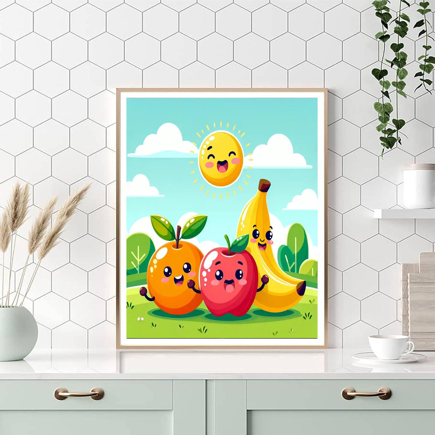 Super Fun Fruit Fiesta Painting Number Kit