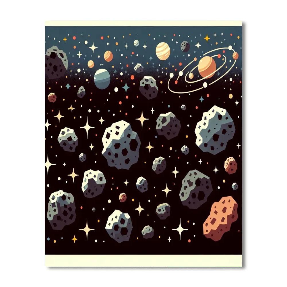 Astounding Asteroids Numbered Painting Kits