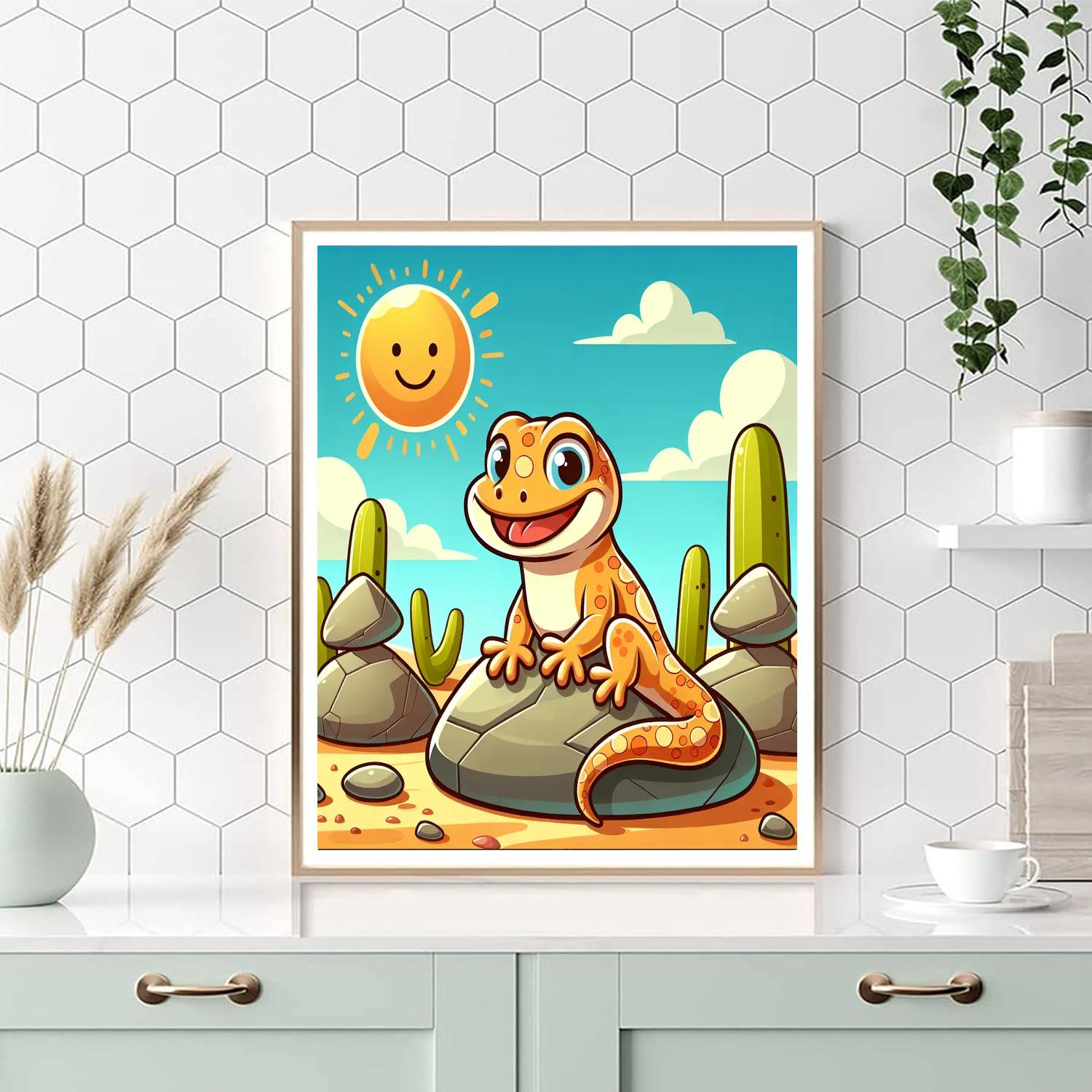 Giggling Geckos Getaway Numbered Painting Kits