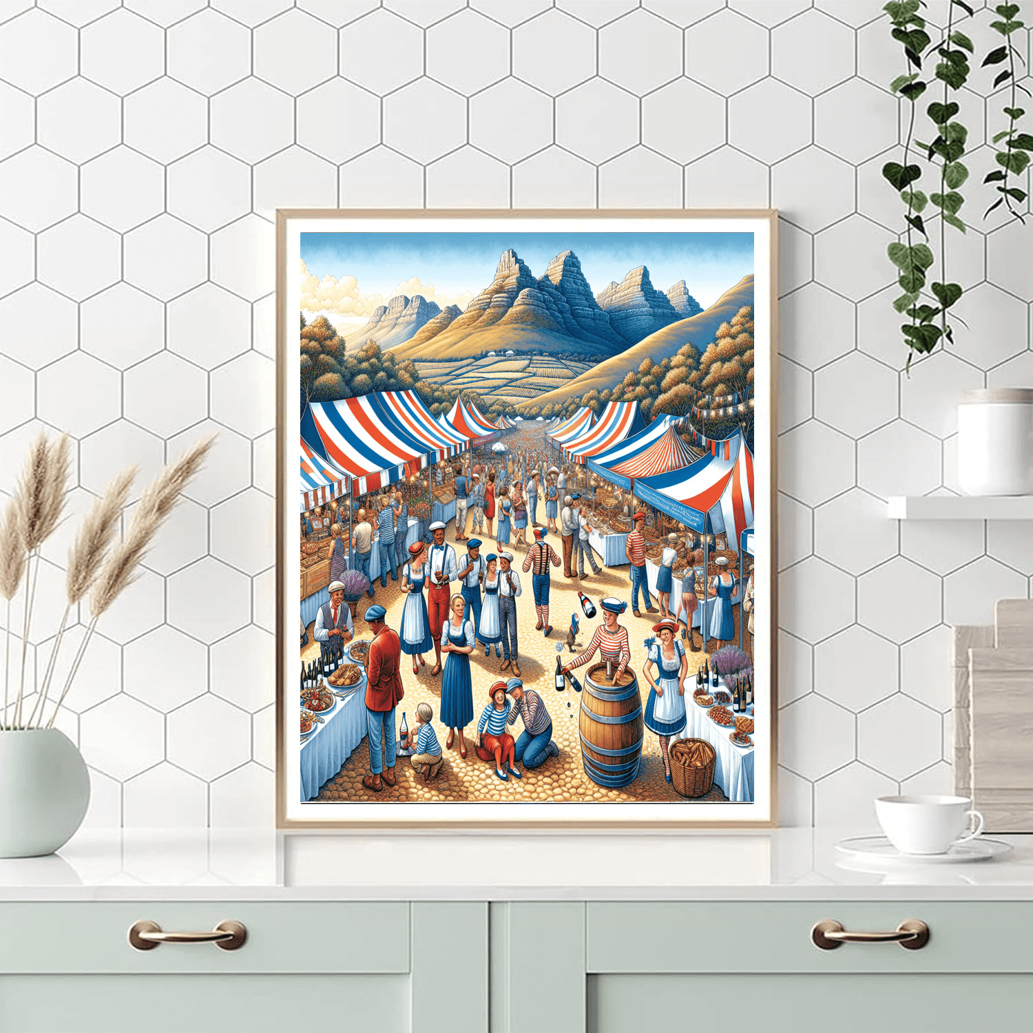 Franschhoek Bastille Festival - South Africa Paint By Numbers Art