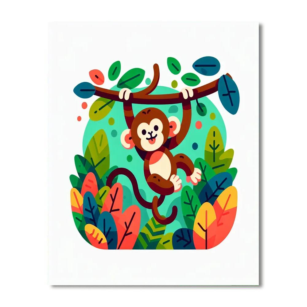 Funny Monkey Business Numbered Painting Kits