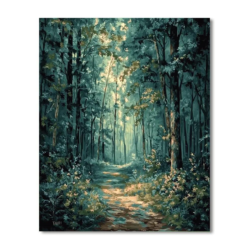 Ivan Shishkin Inspired Ethereal Forest Enchantment  Paint By Color