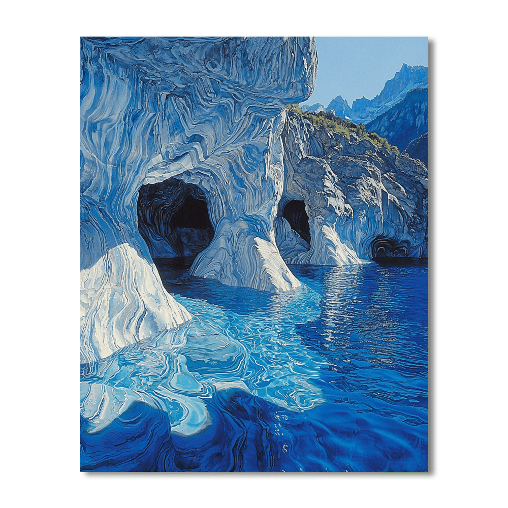 Marble Caves, Chile Painting Number Kit