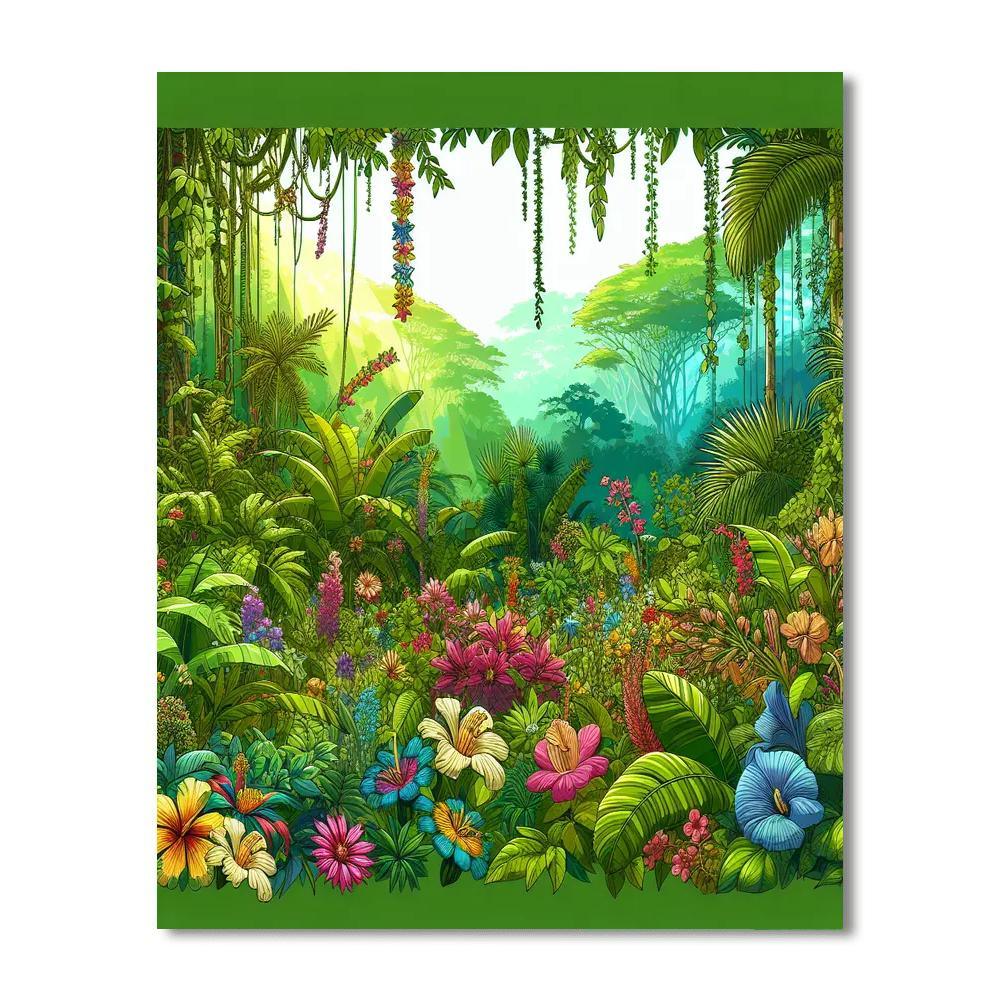 Vibrant Rainforest Hues Paint By Numbers