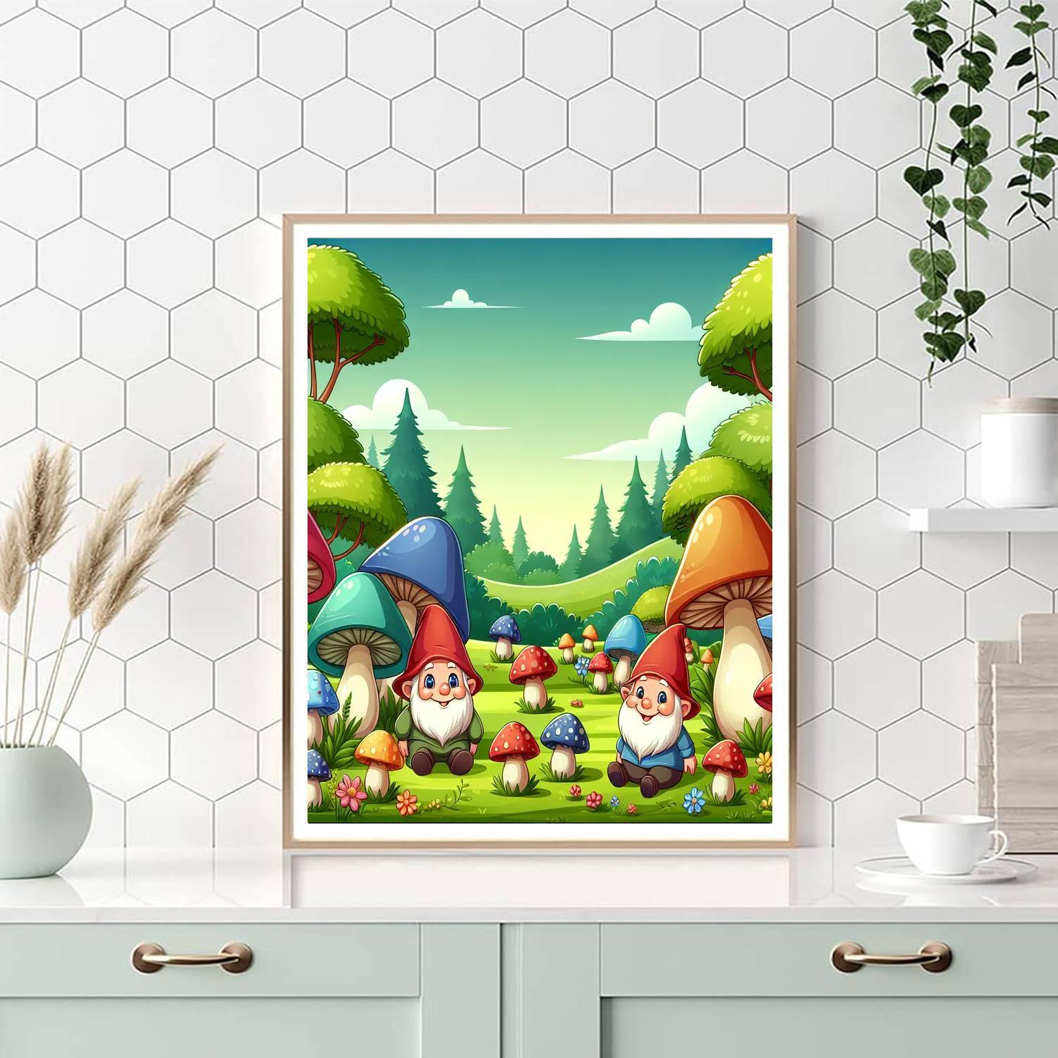 Magic Mushroom Meadow Paint By Color