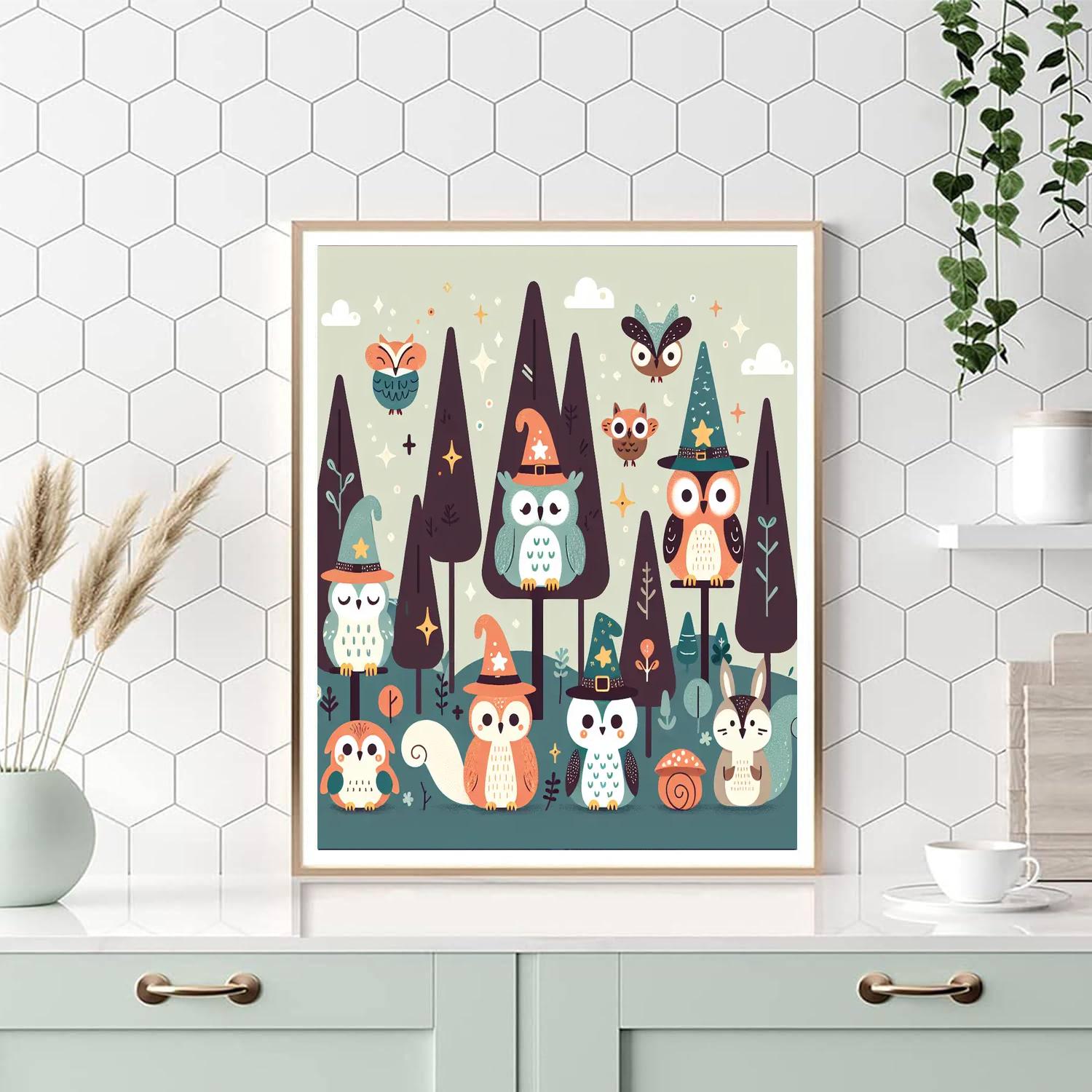 Whimsical Woodland Wizards Painting Number Kit