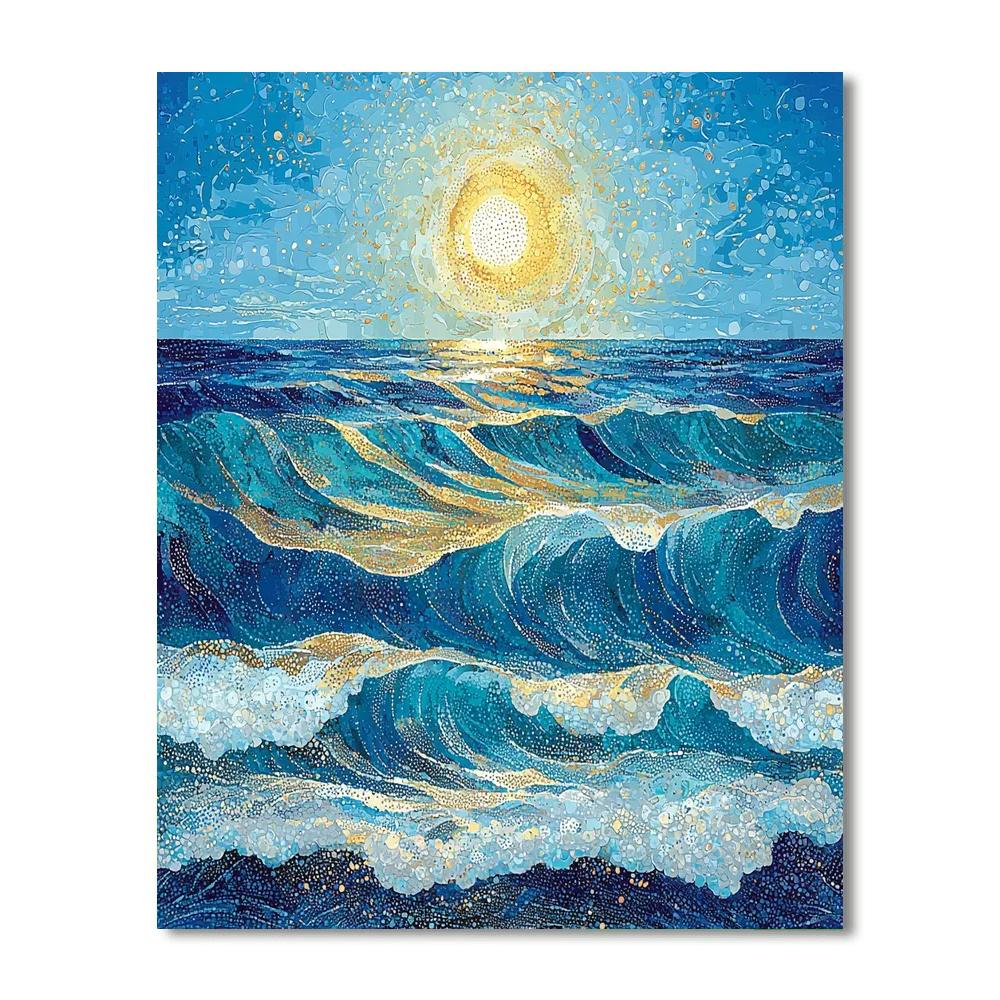 Georges Seurat Inspired Ocean's Silent Whispers  Painting Number Kit