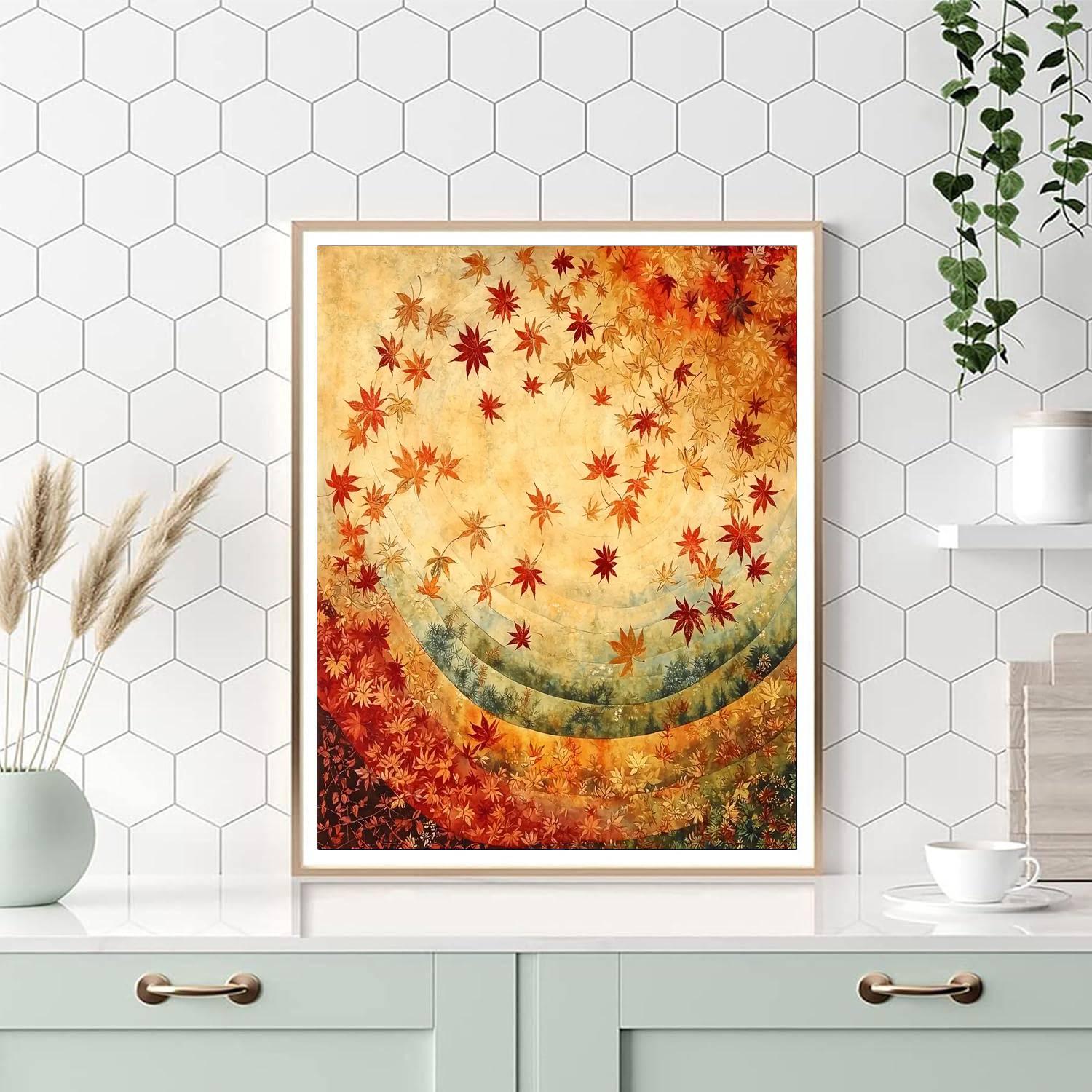 Utagawa Hiroshige Inspired Ethereal Autumn Breeze  Number Painting