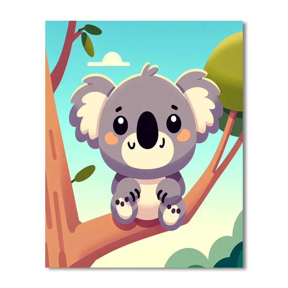 Lively Koala Number Painting