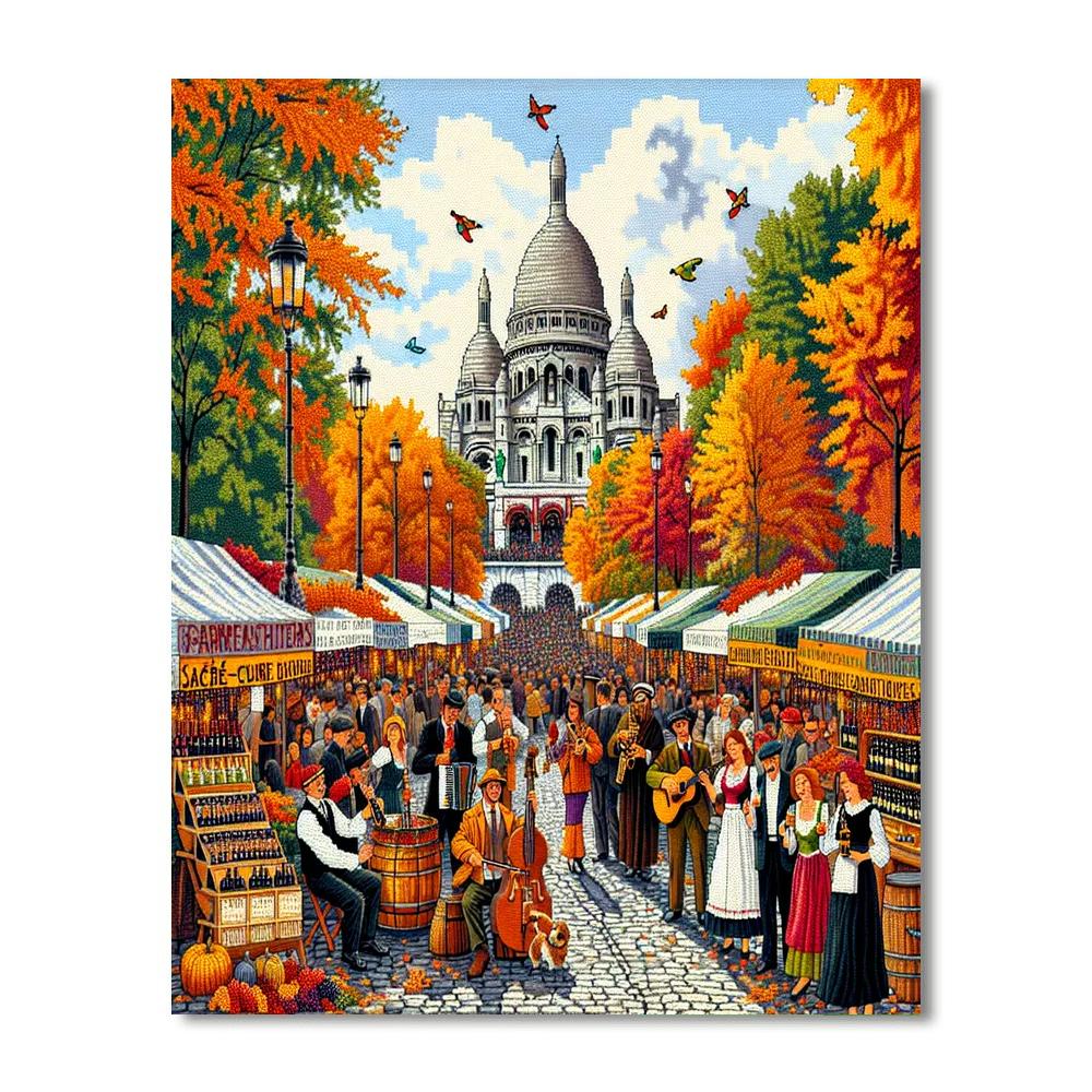 Montmartre Wine Harvest Festival DIY Paint By Numbers
