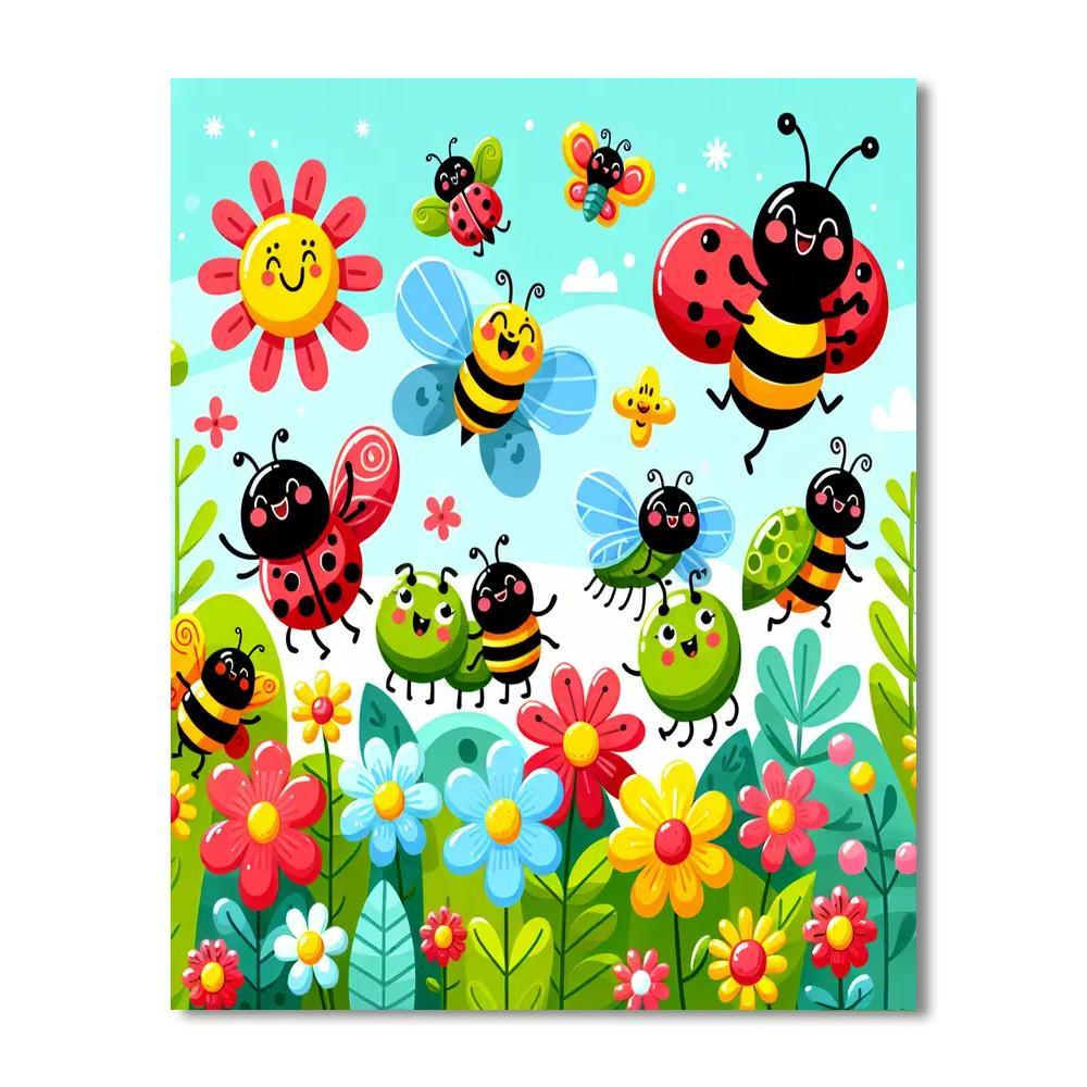 Joyful Bug Parade Numbered Painting Kits