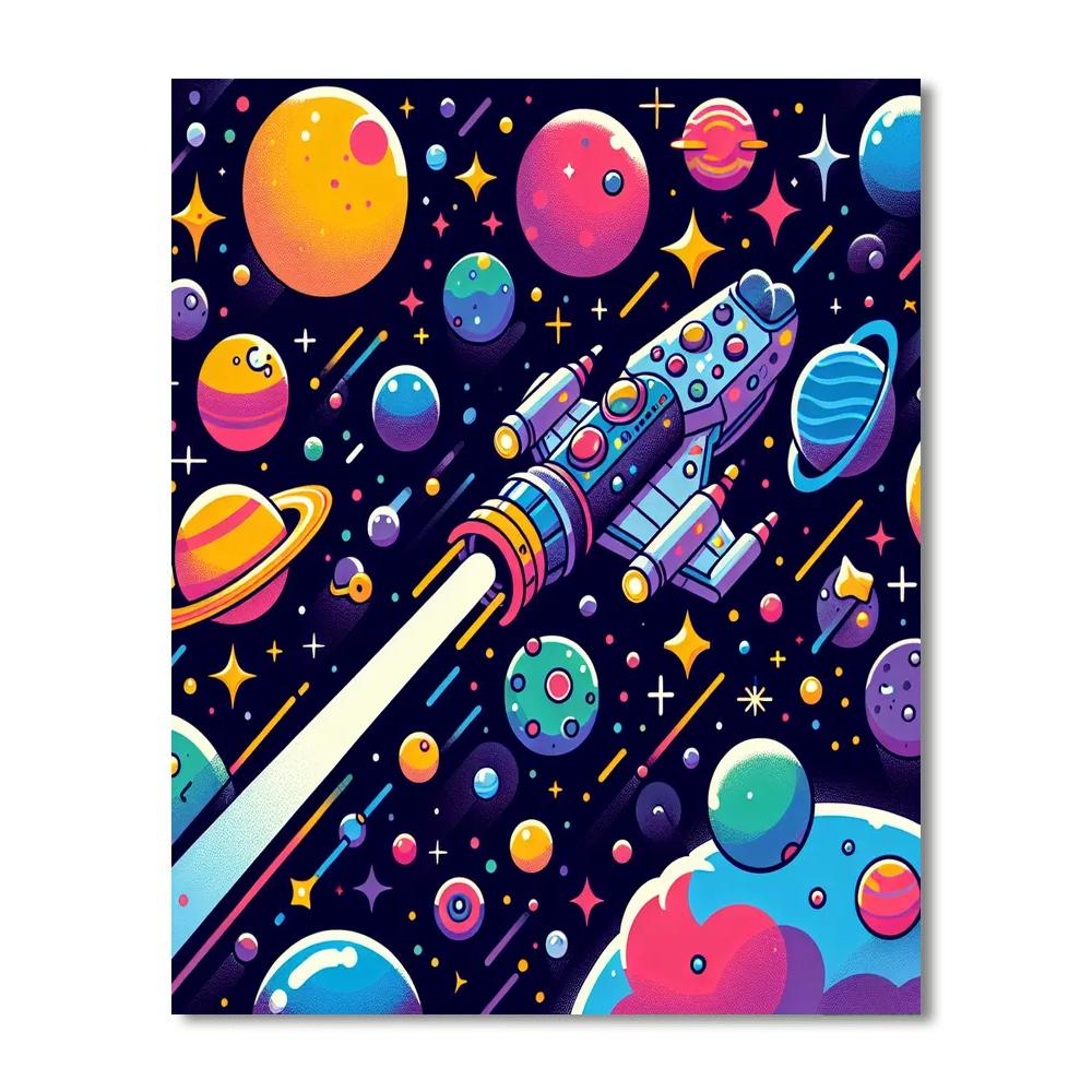 Galaxy Of Dreams Voyage Number Painting