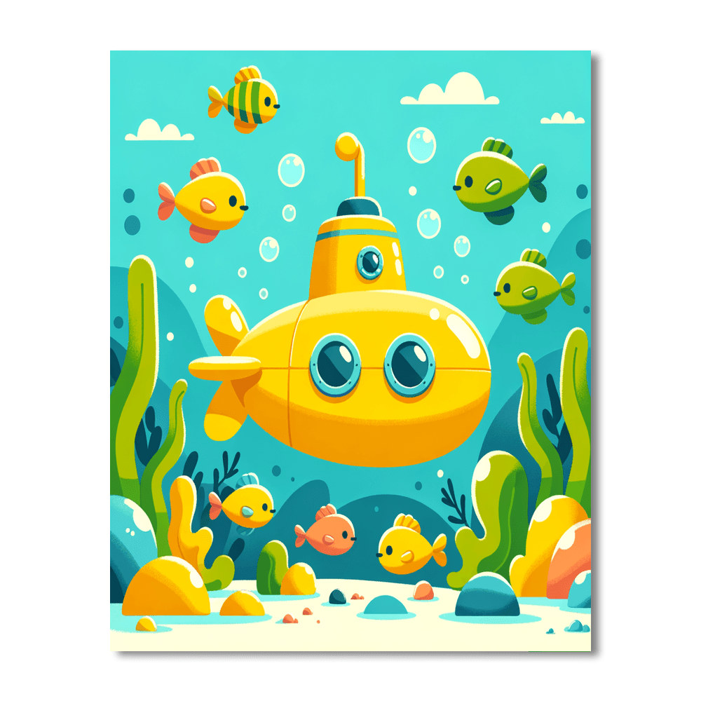 Ocean Explorer's Submarine Number Painting