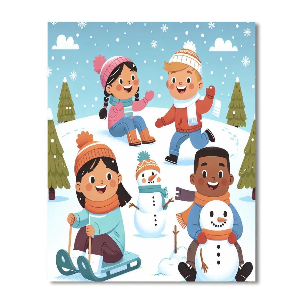 Winter Wonderland Excursion Painting Number Kit