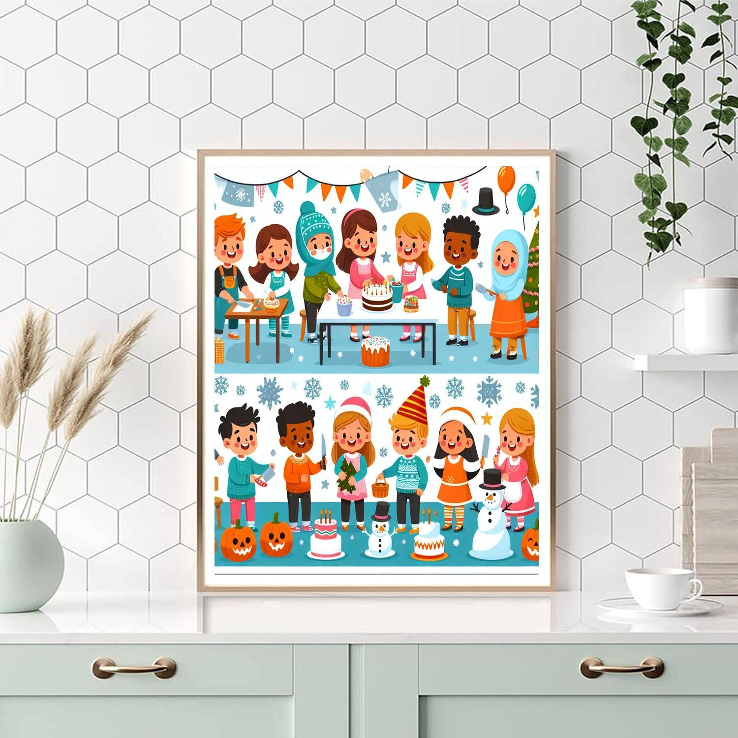Jolly Holiday Celebrations Painting By Numbers Kit