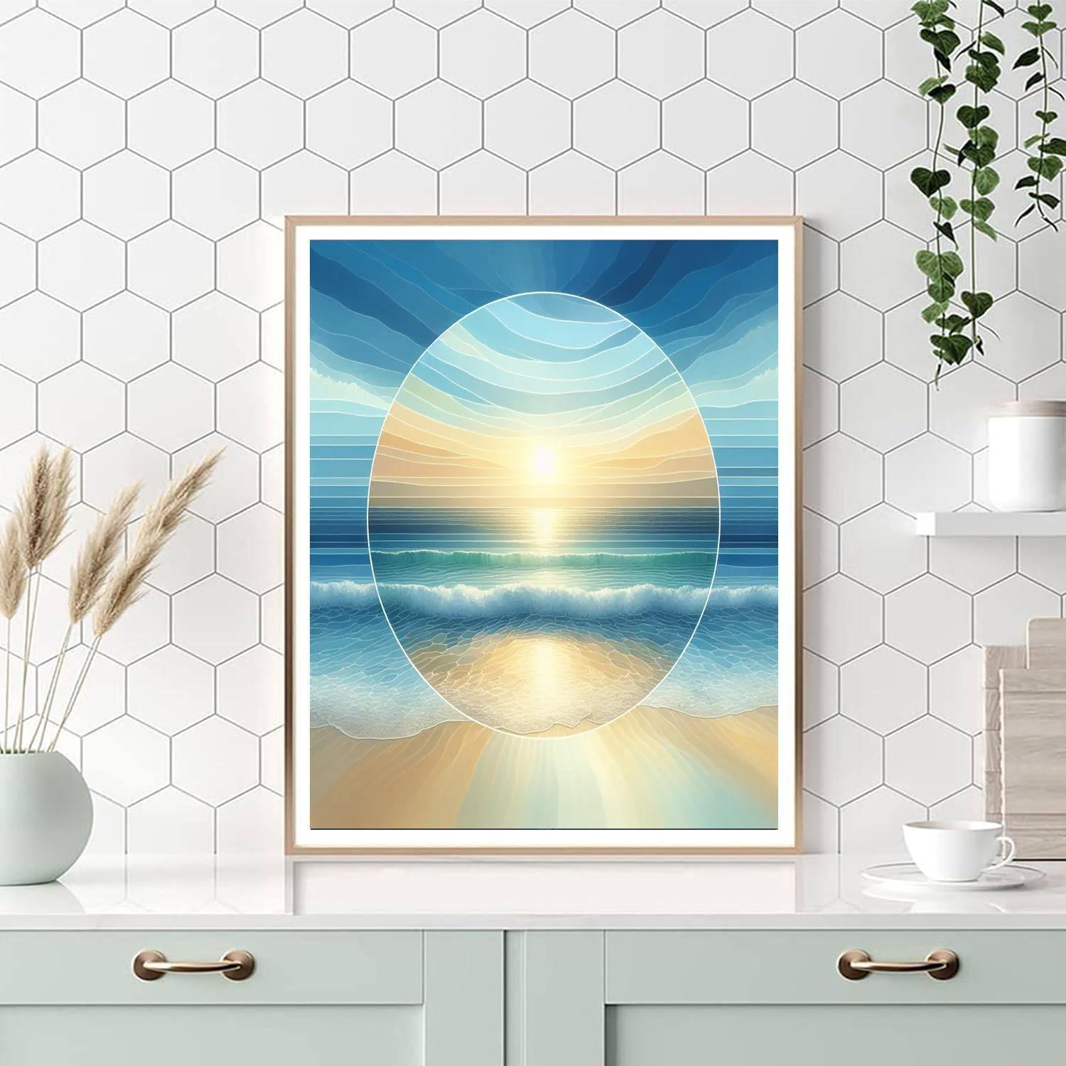 Graceful Ocean Waves DIY Paint By Numbers