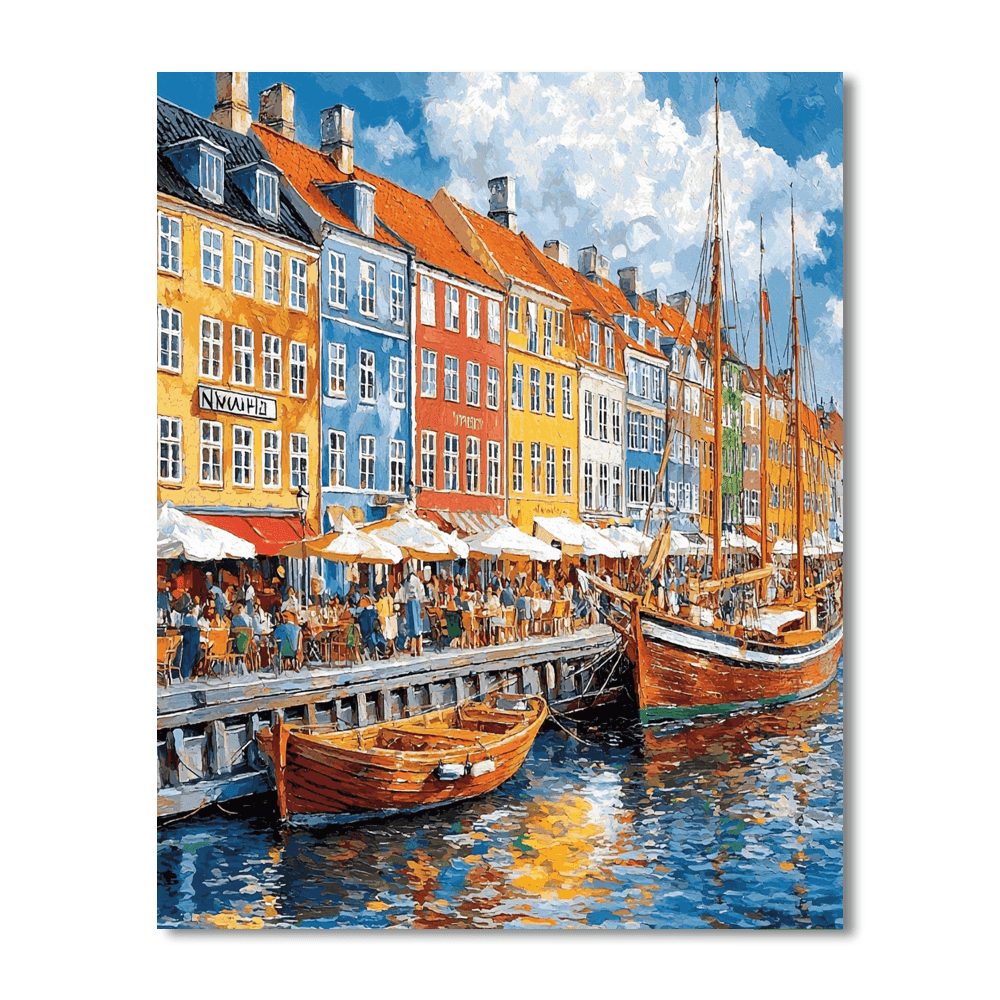 Copenhagen Nyhavn - Denmark DIY Paint By Numbers