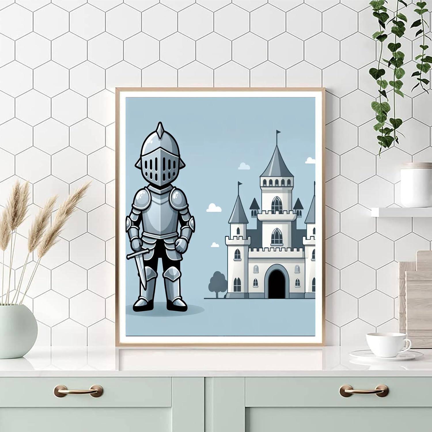Medieval Castle Knight Paint By Numbers