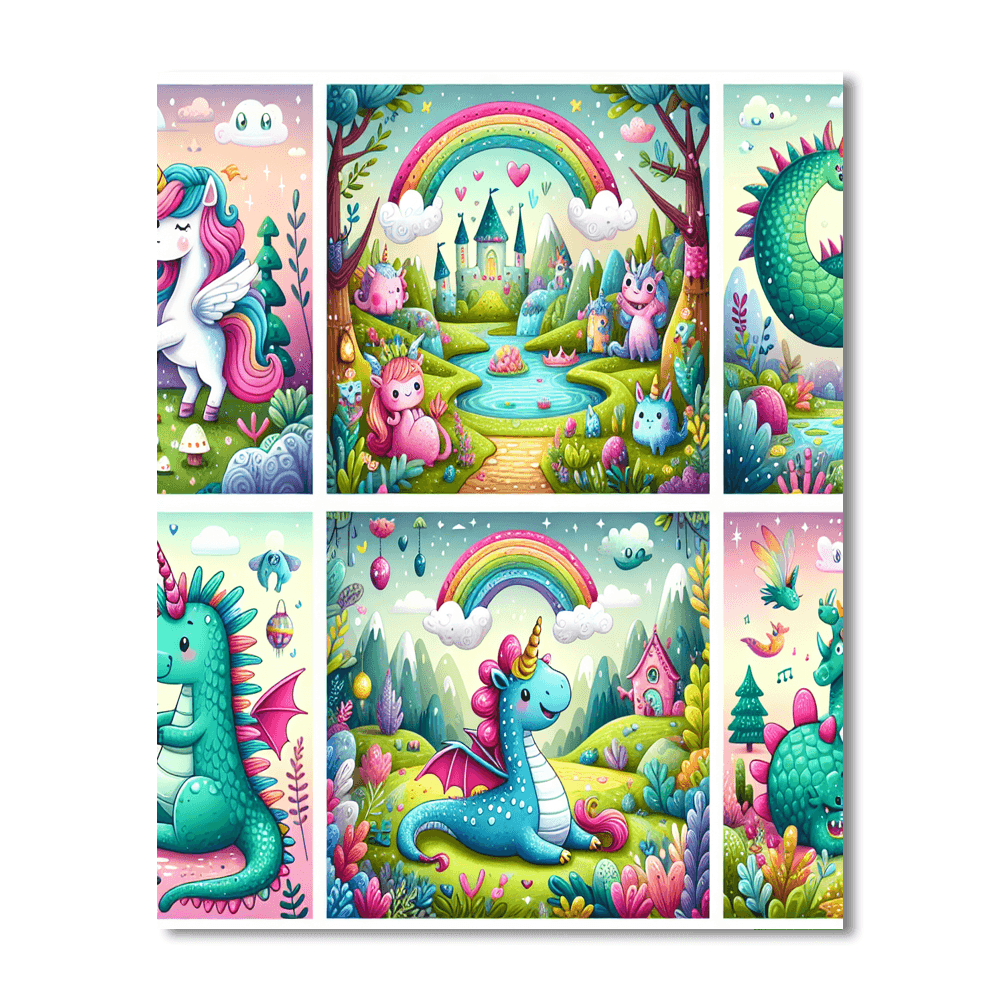 Charming Whimsical Creatures Painting By Numbers Kit