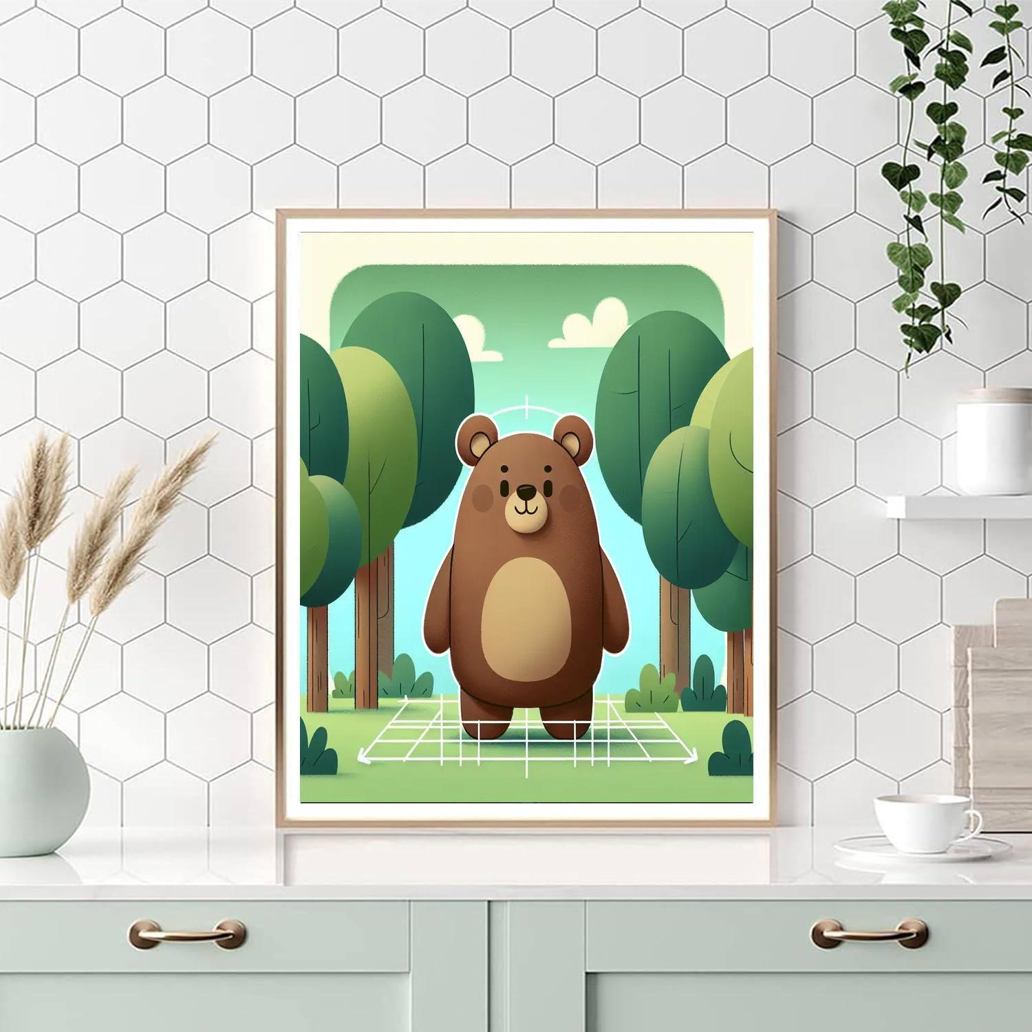 Friendly Forest Bear Paint By Number