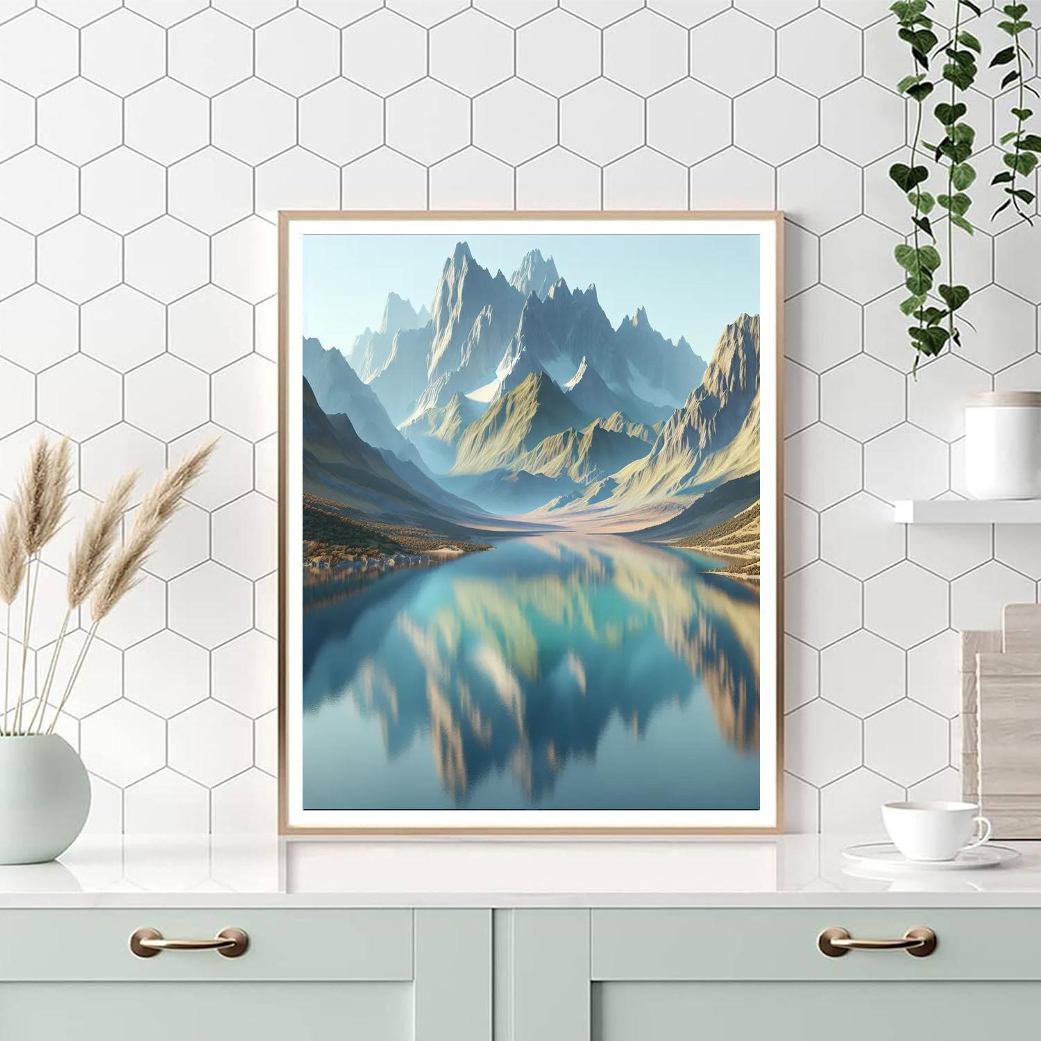 Calm Mountain Reflections Paint By Color