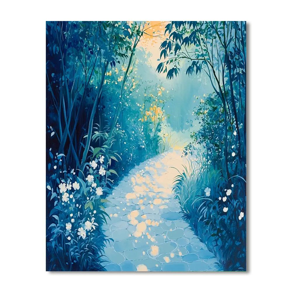 Zhao Mengfu Inspired Celestial Garden Pathway  Paint By Number