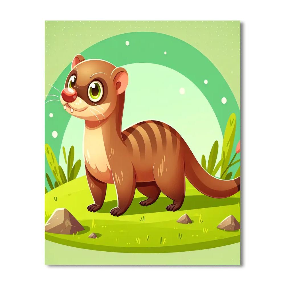 Mellow Mongoose Paint By Numbers Art