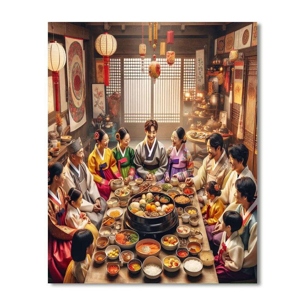 Seollal - South Korea Numbered Painting Kits