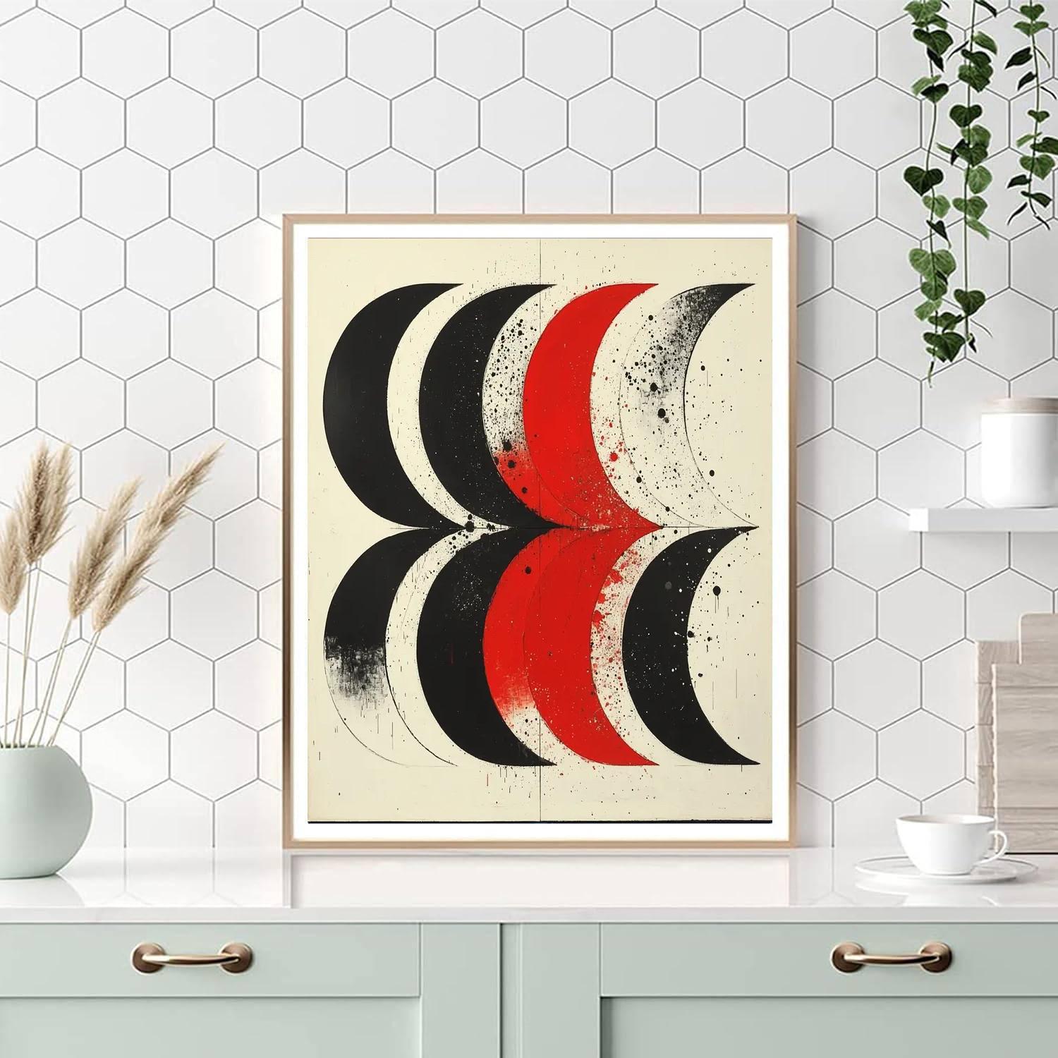 Kazimir Malevich Inspired Crescent Visions  Paint By Numbers