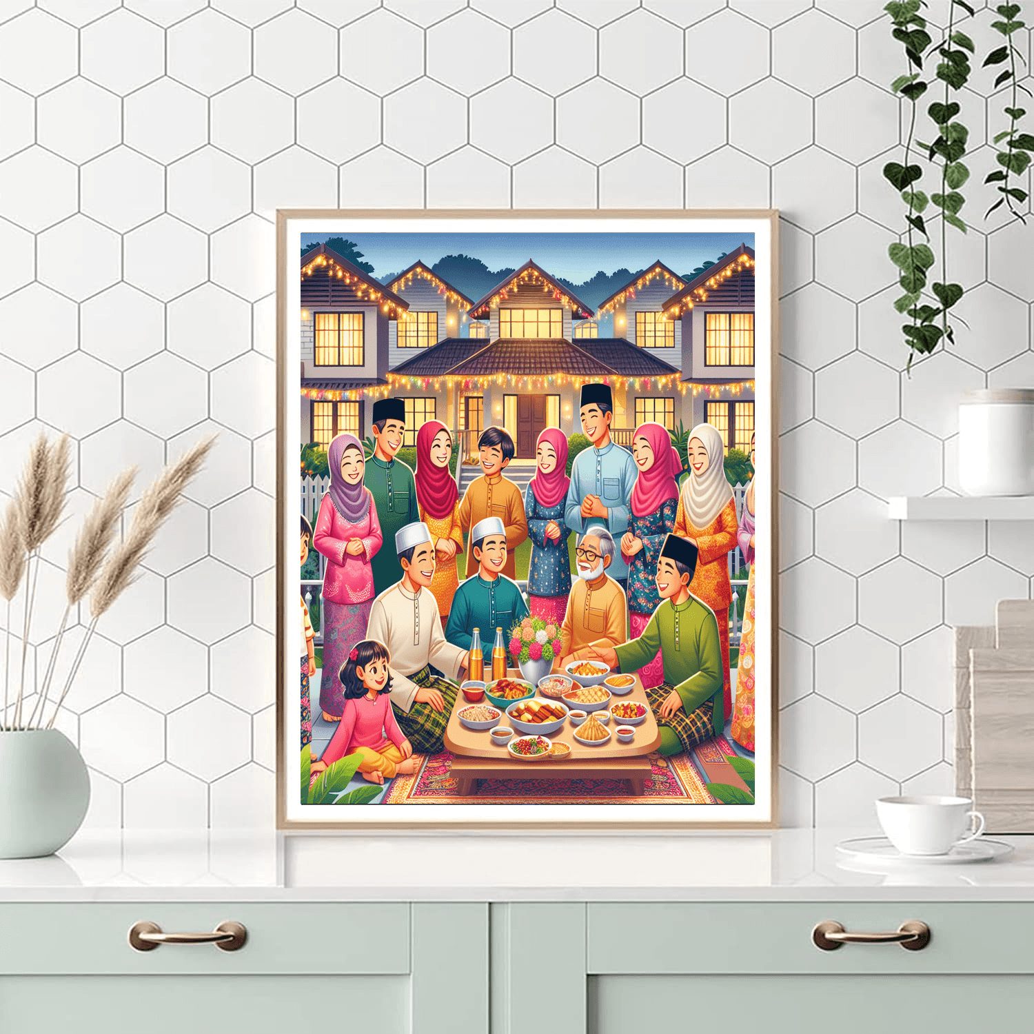 Eid Al-fitr Festival - Malaysia Paint By Numbers Art