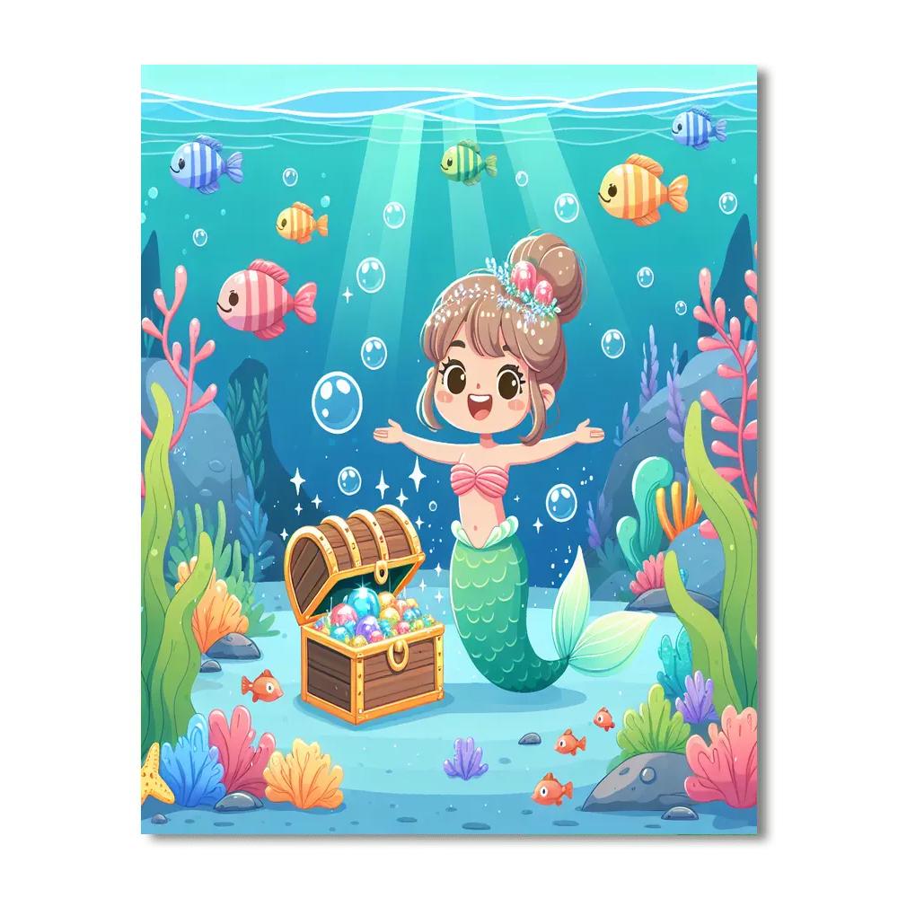Secret Underwater Cove Painting Number Kit
