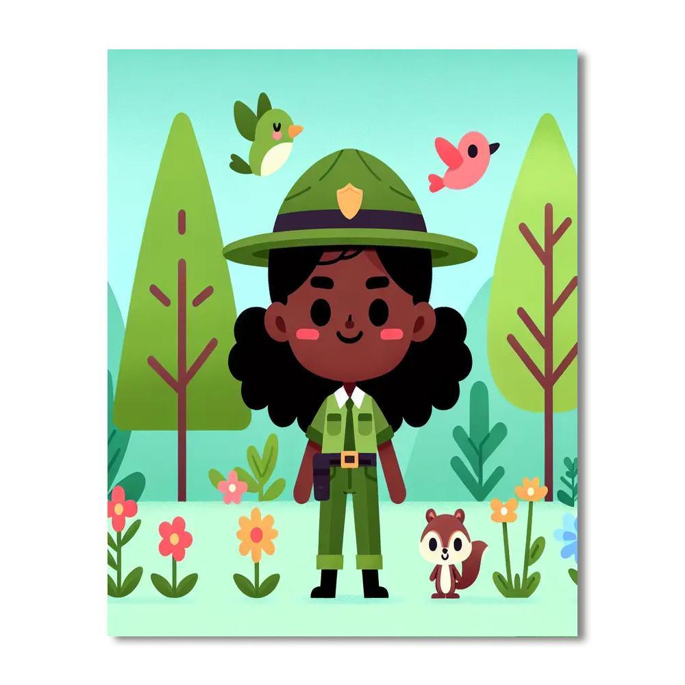 Forest Ranger Adventure Paint By Numbers Art