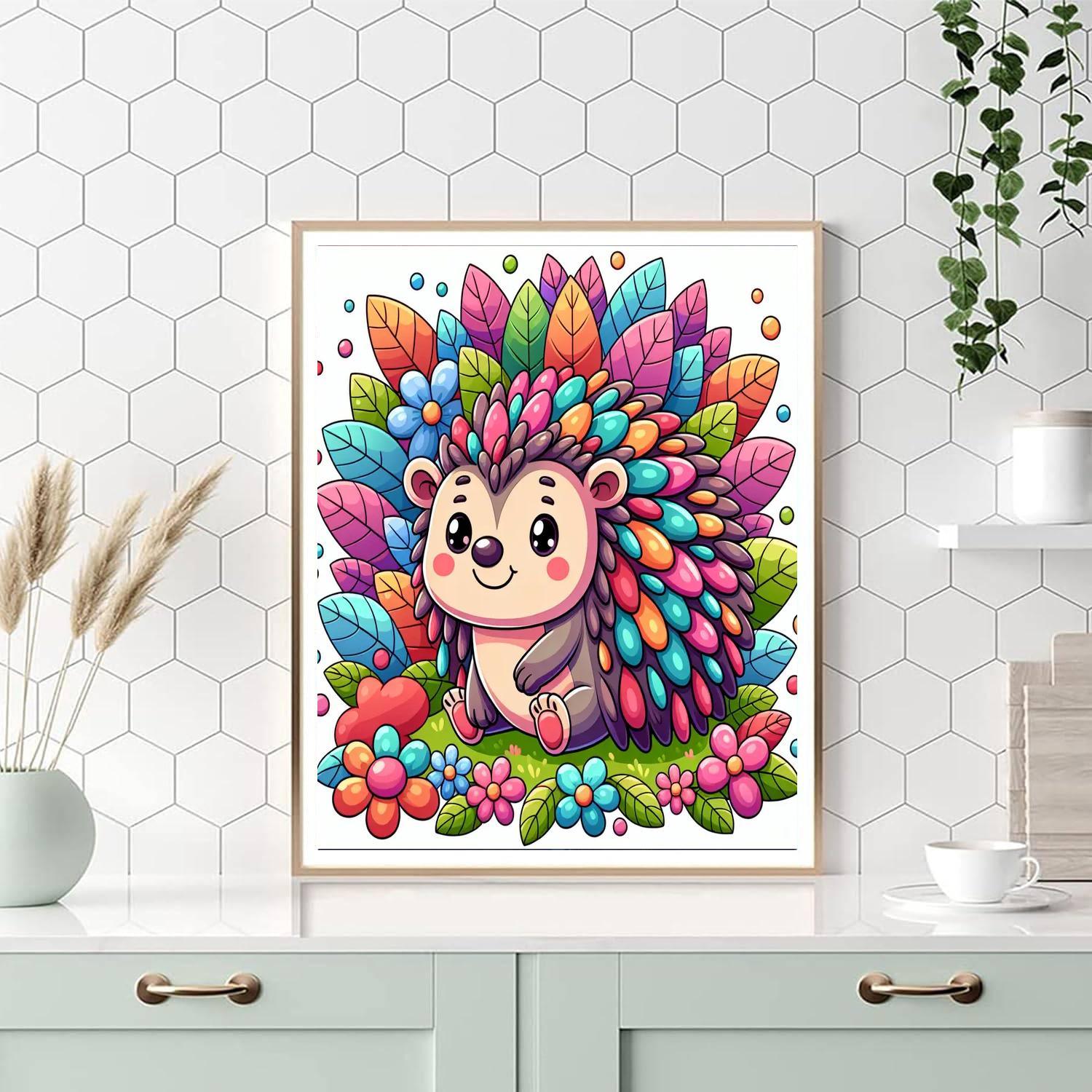 Sweet Little Hedgehog Numbered Painting Kits