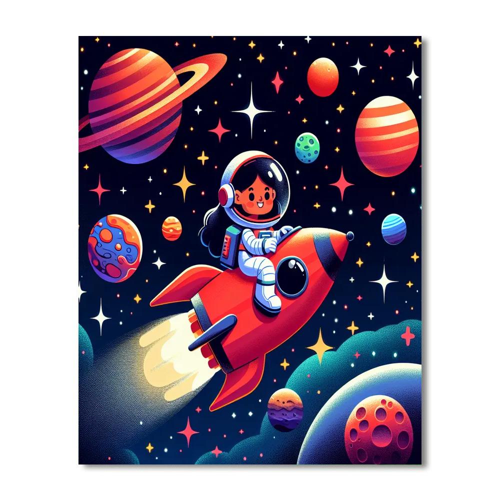 Space Journey Mission Painting Number Kit