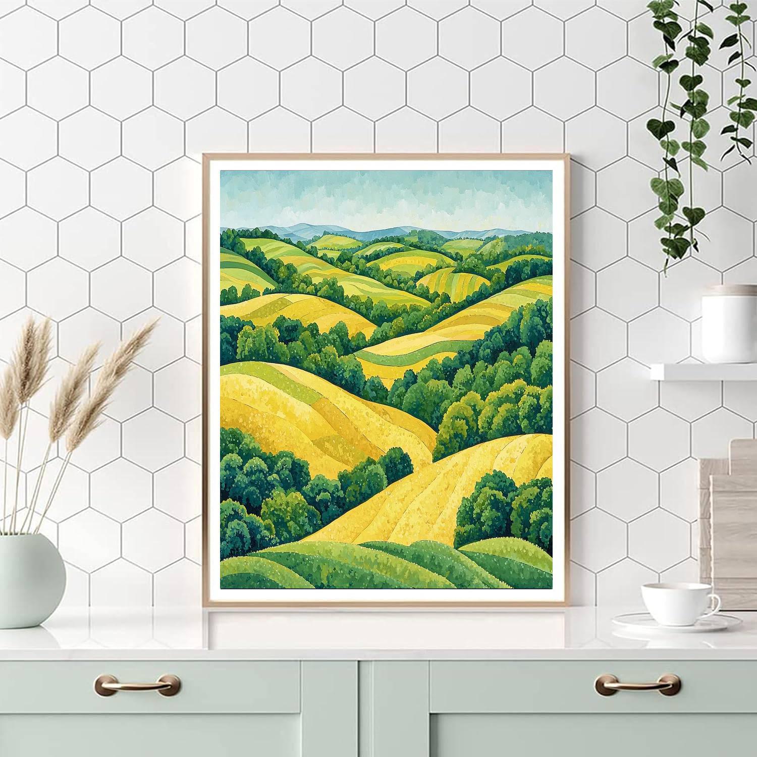 Georges Seurat Inspired Harmonic Fields  Numbered Painting Kits