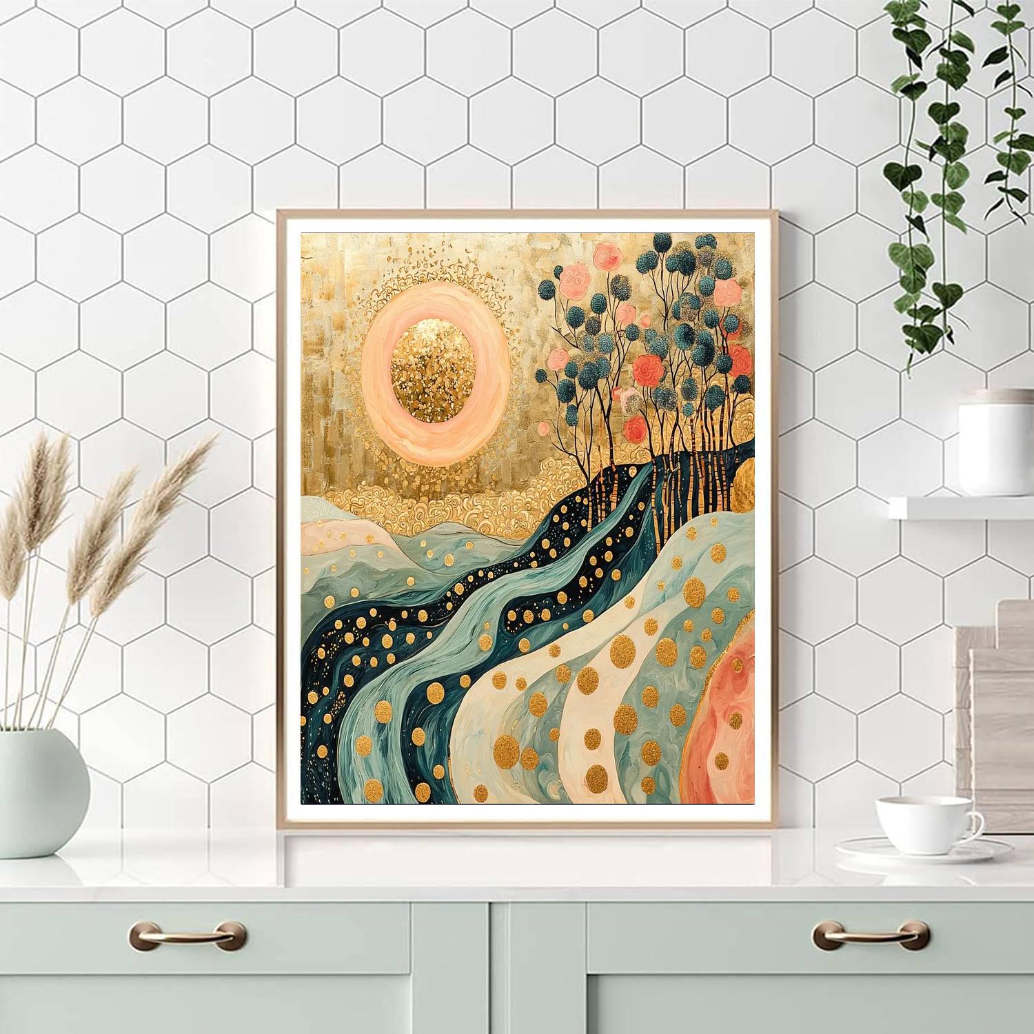 Gustav Klimt Inspired Serene Elements  Paint By Numbers Kits